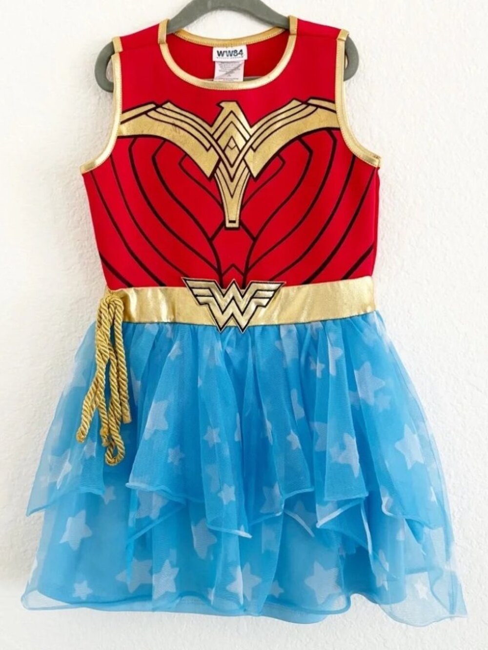 Wonder Woman 1984 Girls Tulle Cosplay Tutu Dress Costume Size 7/8